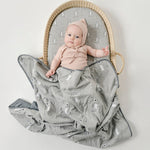 Baby Cotton Bath Towel Blanket 100x100cm – Soft Absorbent Baby Hooded Towel, Newborn Swaddle Wrap for Summer & Daily Care