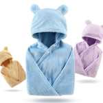 Soft Hooded Baby Bath Towel with Ears – Ultra Absorbent Baby Towel Wrap for Newborns & Infants, Quick Dry Baby Care Essential