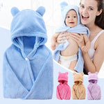 Soft Hooded Baby Bath Towel with Ears – Ultra Absorbent Baby Towel Wrap for Newborns & Infants, Quick Dry Baby Care Essential