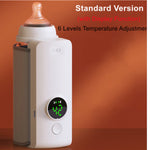 Portable Baby Bottle Warmer USB Rechargeable Milk Heater with Temperature Control Travel Feeding Warmer for Newborn