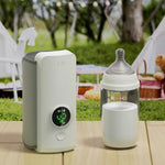 Portable Baby Bottle Warmer USB Rechargeable Milk Heater with Temperature Control Travel Feeding Warmer for Newborn