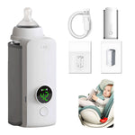Portable Baby Bottle Warmer USB Rechargeable Milk Heater with Temperature Control Travel Feeding Warmer for Newborn