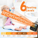 Portable Baby Bottle Warmer with Night Light & 6 Heating Levels | Travel Feeding Essentials