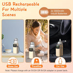Portable Baby Bottle Warmer with Night Light & 6 Heating Levels | Travel Feeding Essentials