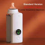 Portable Baby Bottle Warmer USB Rechargeable Milk Heater with Temperature Control Travel Feeding Warmer for Newborn