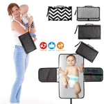 Portable Waterproof Baby Changing Mat | Foldable Travel Diaper Pad with Storage